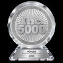 Inc. 5000 award trophy - vGrubs, one of America's fastest-growing private companies